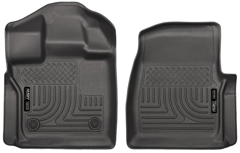 Ford F-150 Floor Liners - Front - Husky Liners - WeatherBeater - Black - `15-`23